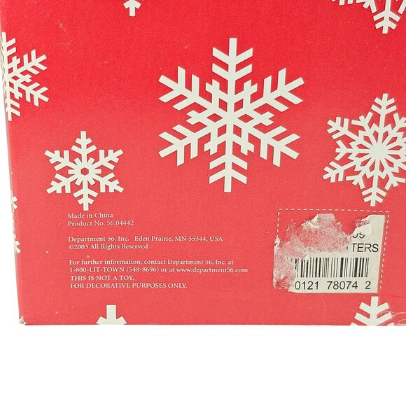 Department 56 Snowman Head Ornament 2003 Glitter Hat 5" Xmas Decor Boxed - Picture 9 of 16